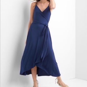 Gap Blue Wrap Dress